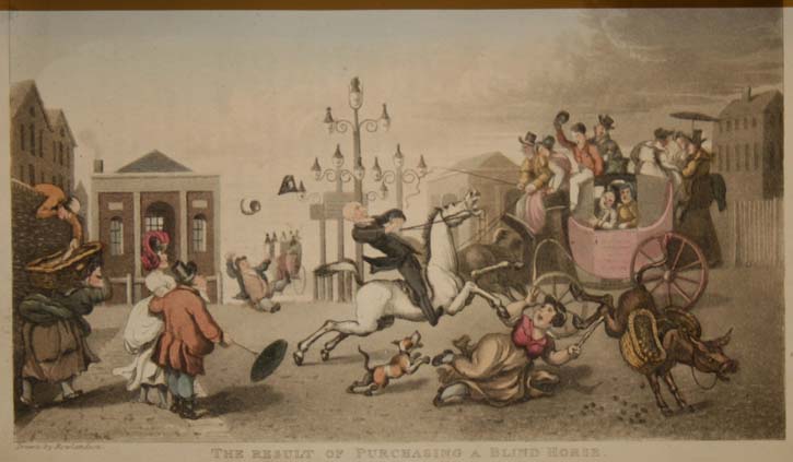 Dr. Syntax on a blind horse by Rowlandson
