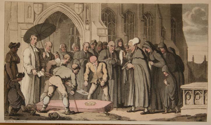 Burying Wife by Rowlandson