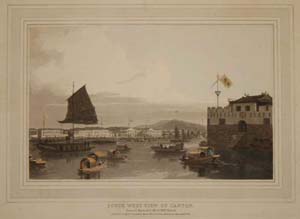 view of Canton, China by W. and T. Daniell