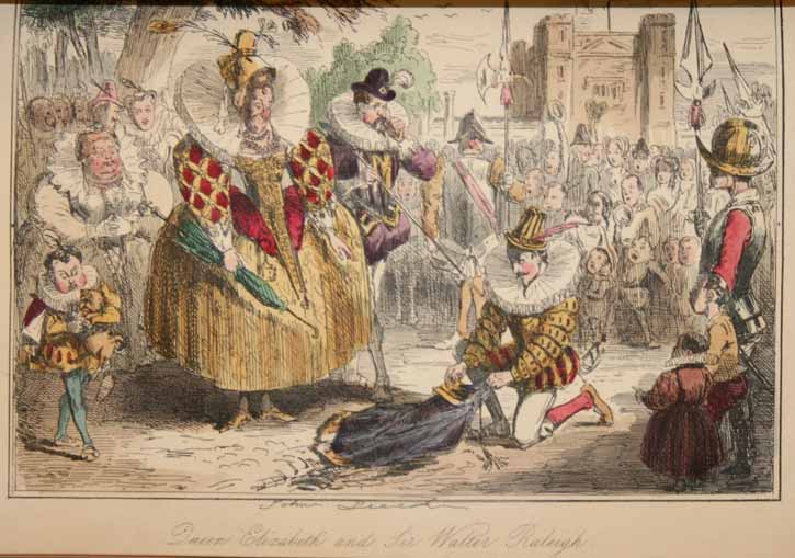 Queen Elizabeth and Sir Walter Raleigh by Leech