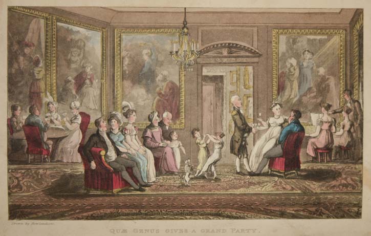 gives a party by Rowlandson