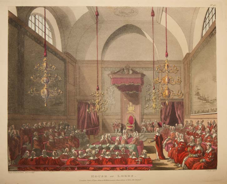 House of Lords by Pugin and Rowlandson