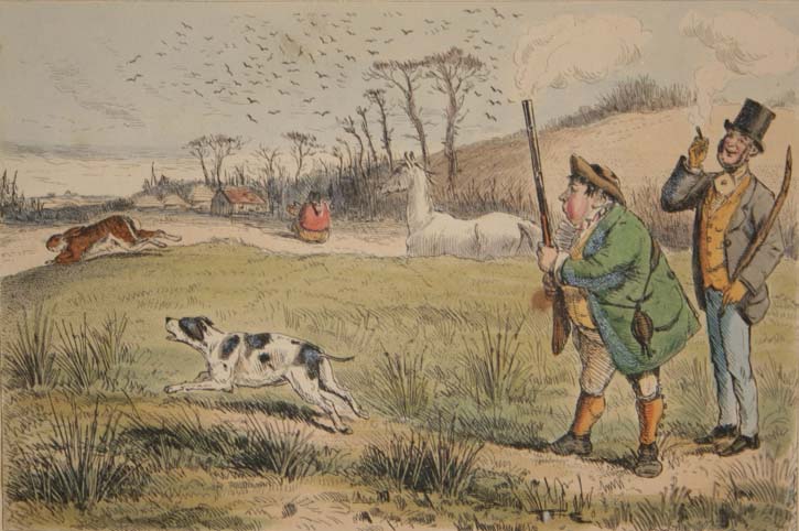 Jogglebury Crowdey with dog by Leech