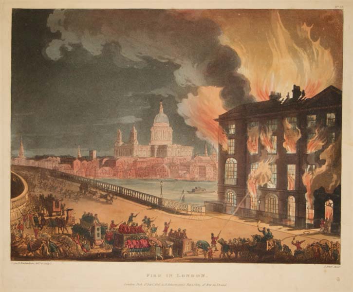 London on Fire by Pugin and Rowlandson