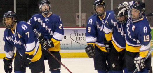 Vikings players celebrating a goal